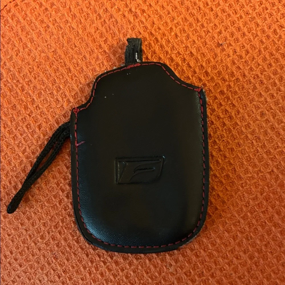 Black and Red Leather Key Fob Cover